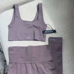 Set Active Sculptflex Pepper Box Cut Bra & Leggings XS